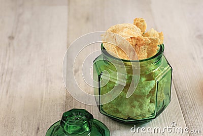 Emping Melinjo, Belinjo Cracker Stock Photo