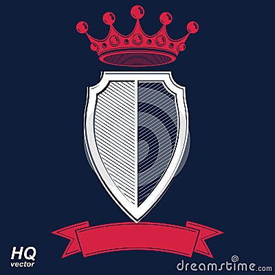 Empire design element. Heraldic royal coronet illustration - imp Vector Illustration