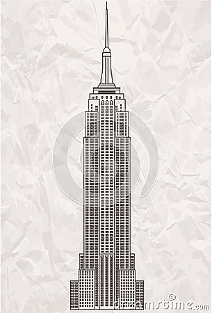 Empire State Building Vector Illustration