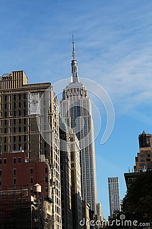 Empire State Building in the New York borough of Manhattan Editorial Stock Photo
