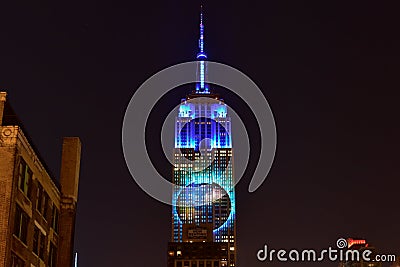 Empire State Building - Racing Extinction Editorial Stock Photo