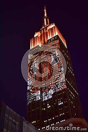 Empire State Building - Racing Extinction Editorial Stock Photo