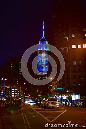 Empire State Building - Racing Extinction Editorial Stock Photo