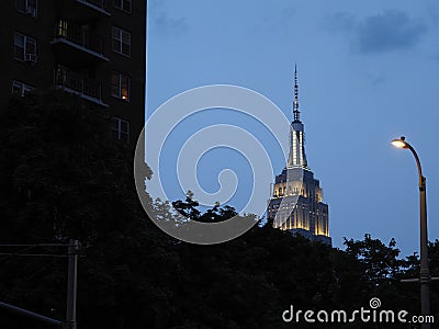 Empire State at dusk Editorial Stock Photo