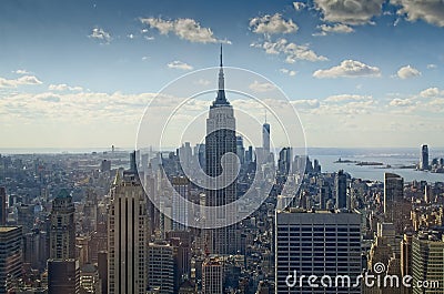 Empire State`s surroundings from the Top of the Rock Editorial Stock Photo