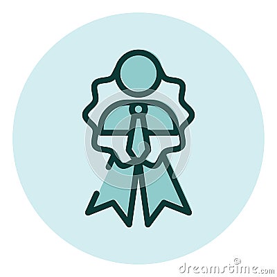 Employee benefits rewards, icon Vector Illustration