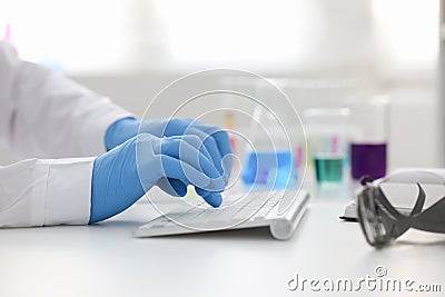 Employee chemical laboratory teacher Stock Photo