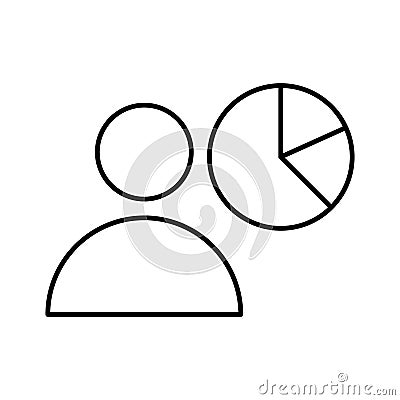 Employee data, employee graph Vector icon which can easily modify Vector Illustration