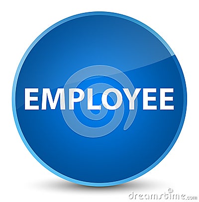 Employee elegant blue round button Cartoon Illustration