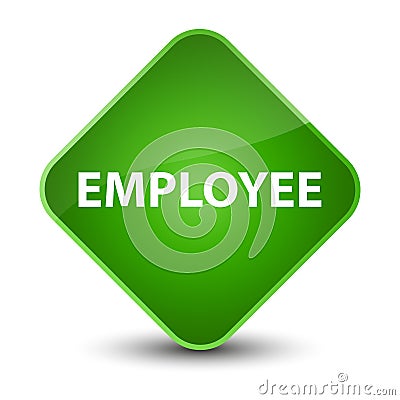 Employee elegant green diamond button Cartoon Illustration