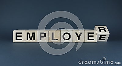 Employee or employer. Business and career growth concept Stock Photo