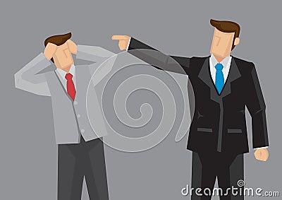 Employee Gets Scolded by Boss Vector Illustration Vector Illustration