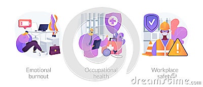 Employee health abstract concept vector illustrations. Vector Illustration