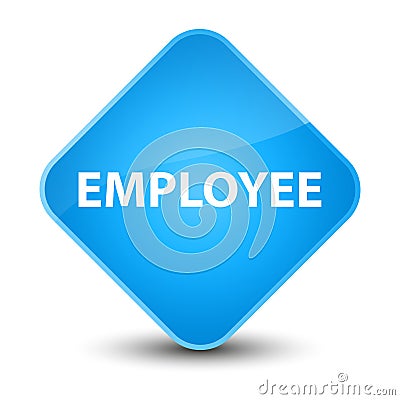 Employee elegant cyan blue diamond button Cartoon Illustration