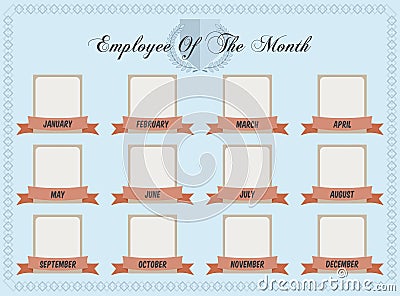 Employee of the month Vector Illustration