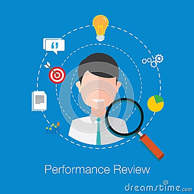 Employee performance review Vector Illustration