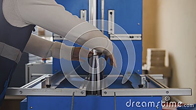 Employee of a printing company at work Stock Photo