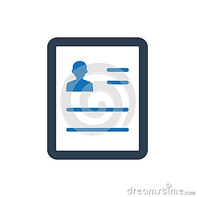 Employee profile icon Vector Illustration