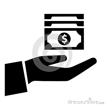 Employee salaries vector Icon. remuneration illustration symbol. allowance sign or logo. Vector Illustration