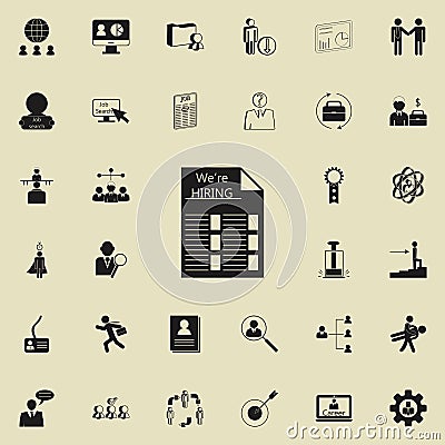 employee searchicon. HR & Heat hunting icons universal set for web and mobile Stock Photo