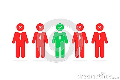 Employee select like recruitment process Vector Illustration