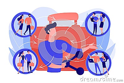 Employee sharing concept vector illustration Vector Illustration