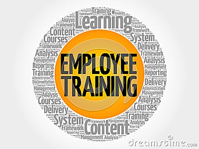 Employee Training circle Stock Photo