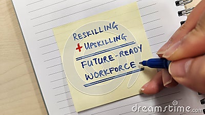 Employee upskilling and reskilling for future-ready workforce Stock Photo