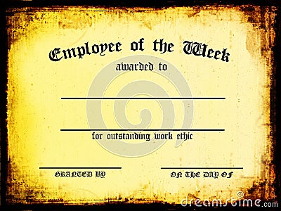 Employee of the Week Stock Photo