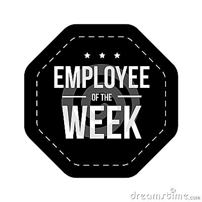 Employee of the Week vector badge Vector Illustration