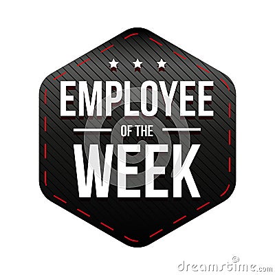 Employee of the Week vector badge Vector Illustration