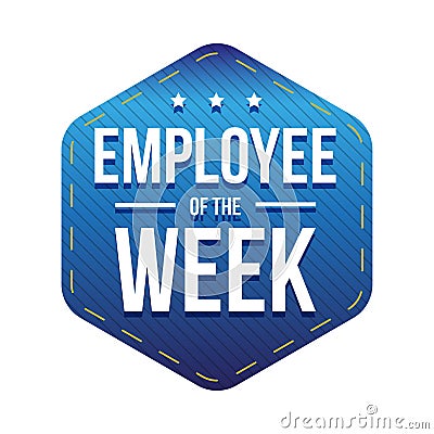 Employee of the Week vector badge Vector Illustration