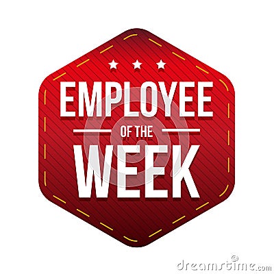 Employee of the Week vector badge Vector Illustration