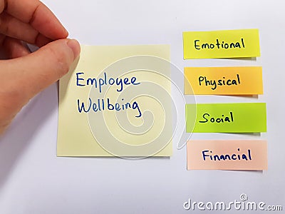 Employee Wellbeing. Suitable for creating employee wellness awareness Stock Photo