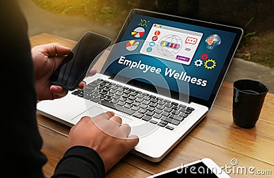 Employee Wellness program and Managing Health and program Busin Stock Photo