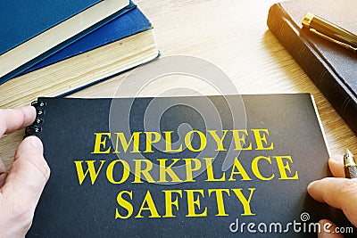Employee Workplace Safety guide. Stock Photo