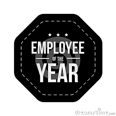 Employee of the Year vector badge Vector Illustration