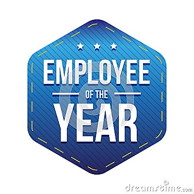 Employee of the Year vector badge Vector Illustration