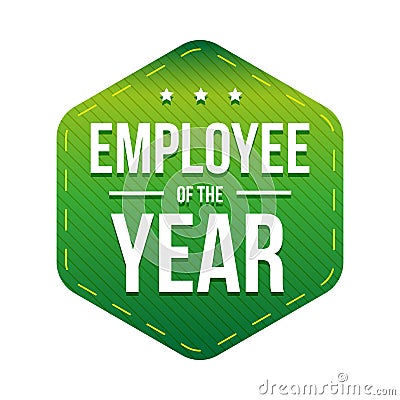 Employee of the Year vector badge Vector Illustration