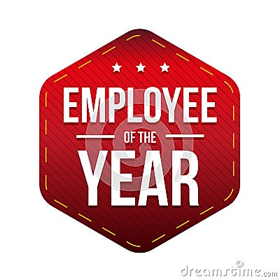 Employee of the Year vector badge Vector Illustration