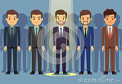 Employees job candidate selection, business recruitment vector concept Vector Illustration