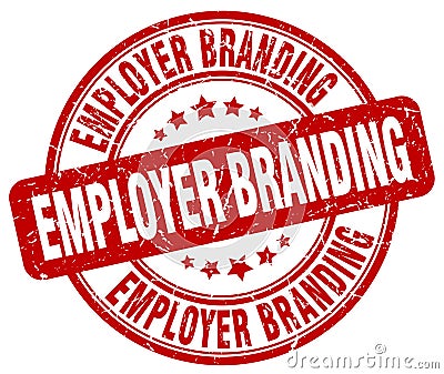 employer branding red stamp Vector Illustration