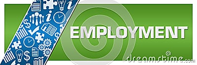 Employment Blue Business Element Green Left Side Stock Photo