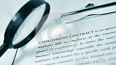 Employment contract Stock Photo