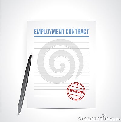 Employment contrat illustration design Cartoon Illustration
