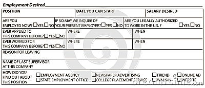 Employment Desired Vector Illustration