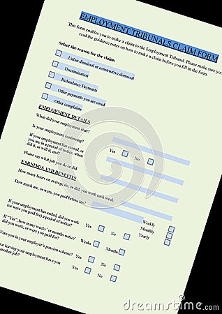 Employment dismissal redundancy tribunal Stock Photo