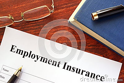 Employment Insurance form. Stock Photo