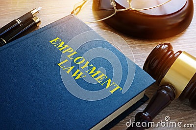 Employment law concept. Book on a desk. Stock Photo