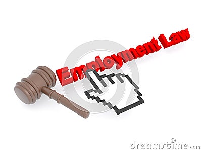 employment law word on white Stock Photo